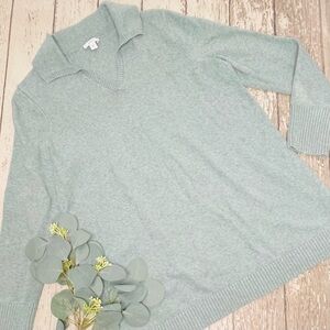 Pure Jill Johnny Collar Sweater